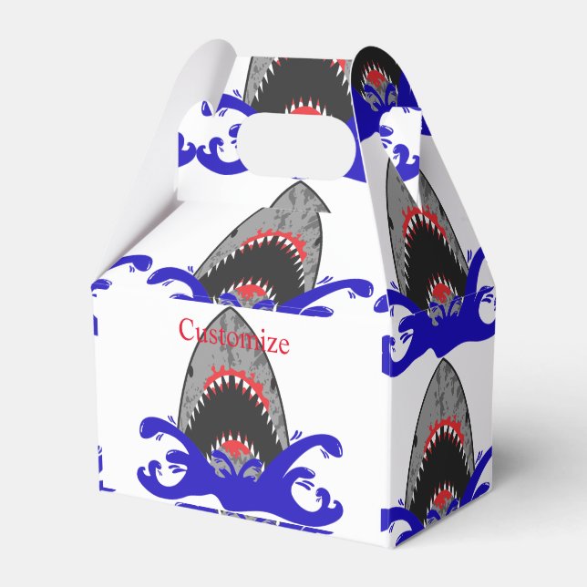 Bloody Shark Jaws Thunder_Cove Favor Box (Front Side)