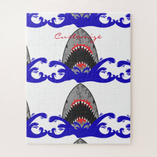 Bloody Shark Jaws Thunder_Cove Jigsaw Puzzle