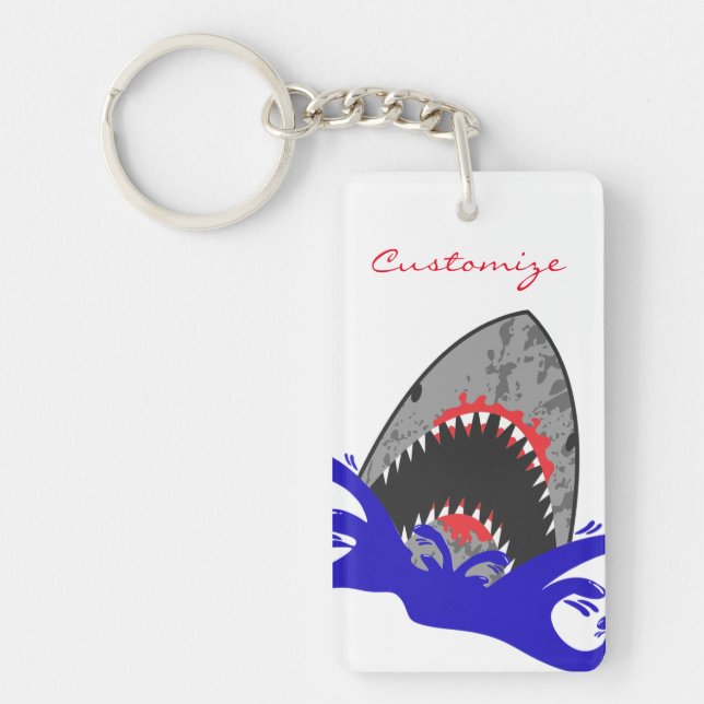 Bloody Shark Jaws Thunder_Cove Keychain (Front)