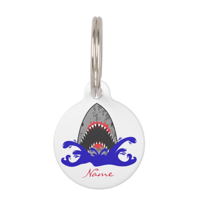 Bloody Shark Jaws Thunder_Cove Pet Tag (Back)