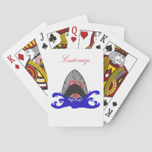 Bloody Shark Jaws Thunder_Cove Playing Cards