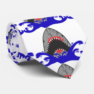 Bloody Shark Jaws Thunder_Cove Tie