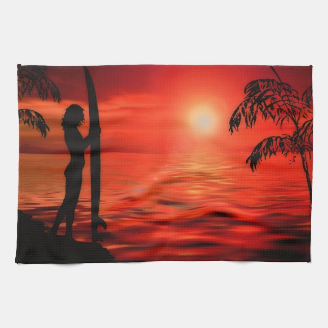 BLOODY SUNSET KITCHEN TOWEL (Horizontal)