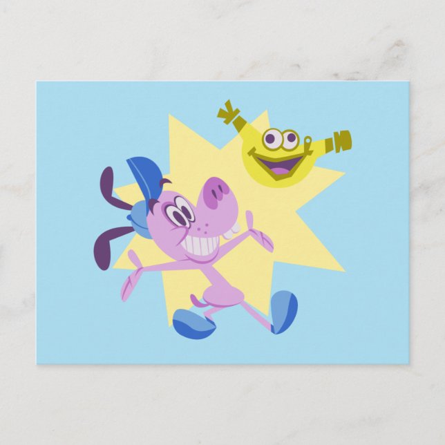 Bloofy and Pouchy Postcard (Front)