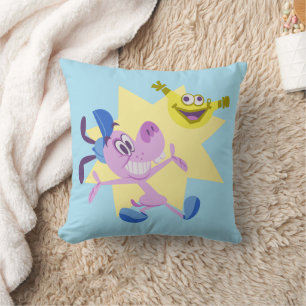 Bloofy and Pouchy Throw Pillow