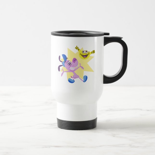 Bloofy and Pouchy Travel Mug (Right)