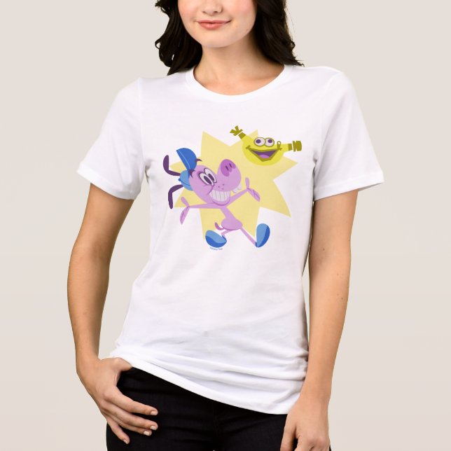 Bloofy and Pouchy Tri-Blend Shirt (Front)