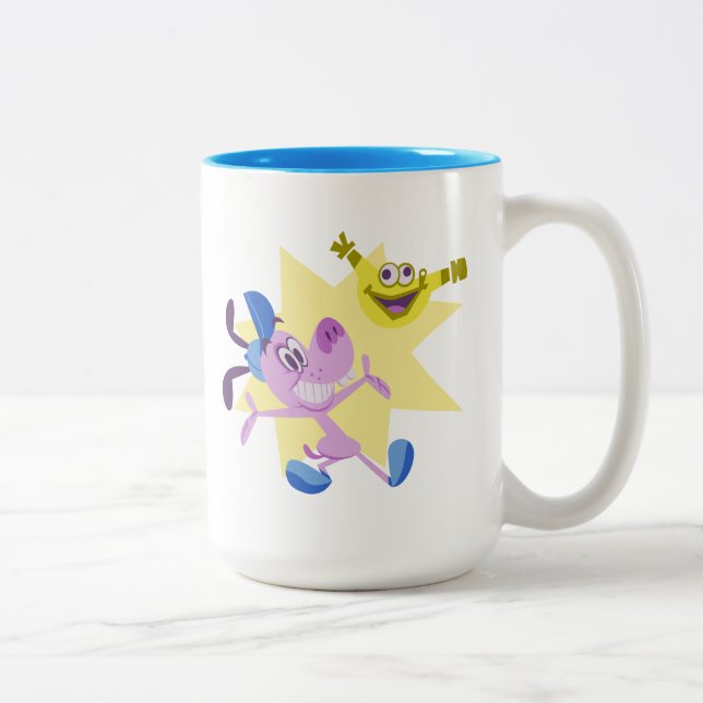 Bloofy and Pouchy Two-Tone Coffee Mug (Right)
