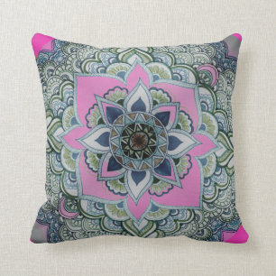 Bloom Abstract Throw Pillow