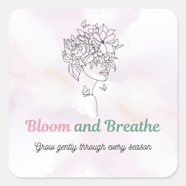 Bloom and Breathe Sticker (Front)