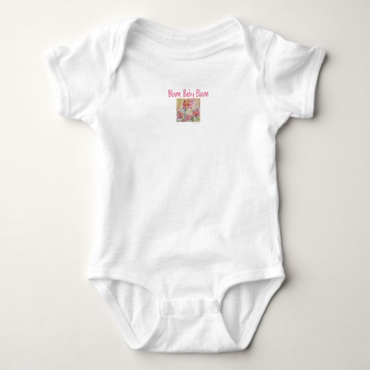 Bloom Baby Floral Watercolor Art Baby Bodysuit