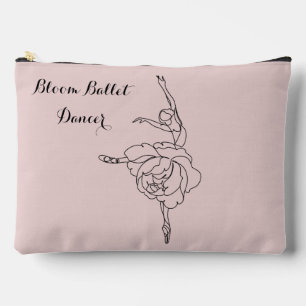 Bloom Ballet Dancer With Floral Touch  Accessory Pouch