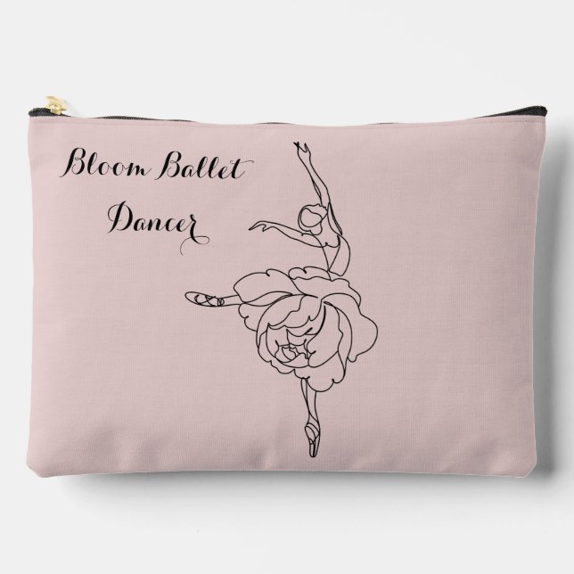 Bloom Ballet Dancer With Floral Touch  Accessory Pouch (Front)