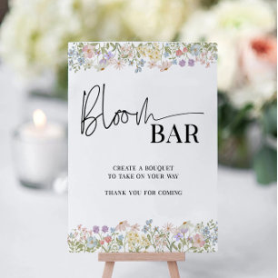 Bloom Bar Sign for Wedding and Events
