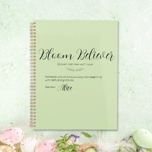 Bloom Believer Lime Cream Personalized Planner