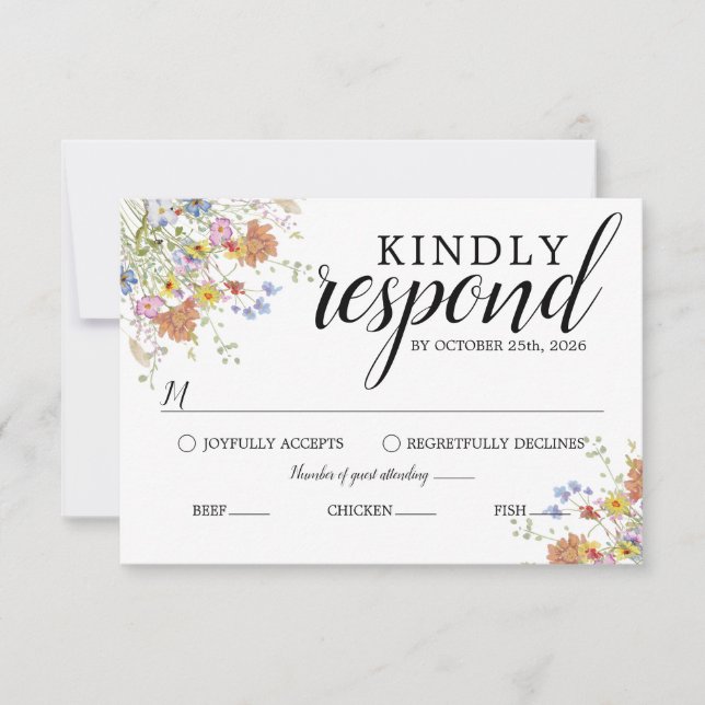 Bloom & Bliss Response Card (Front)