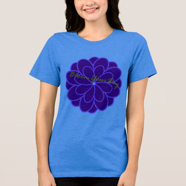 "Bloom Boldly in Purple Grace" Tri-Blend Shirt (Front)