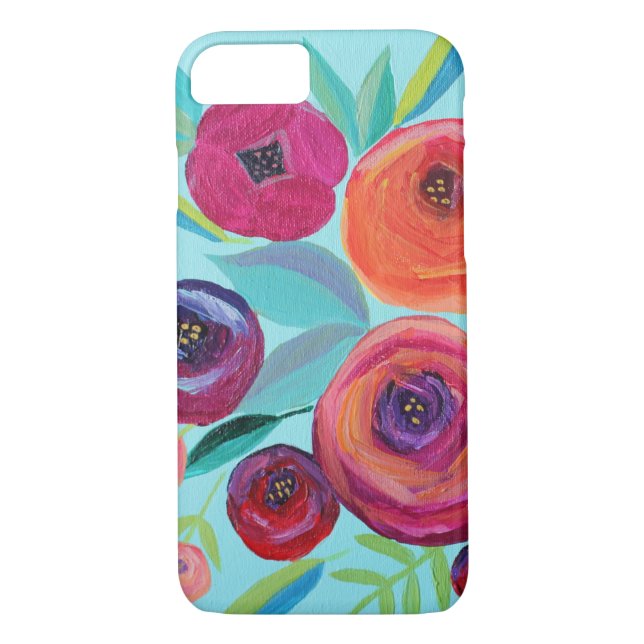 Bloom colorful Floral Case-Mate iPhone Case (Back)