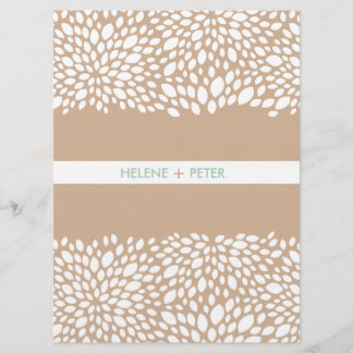 Bloom Customizable Wedding Program in Cashmere