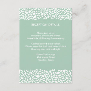Bloom Customizable Wedding Reception/Direction Enclosure Card