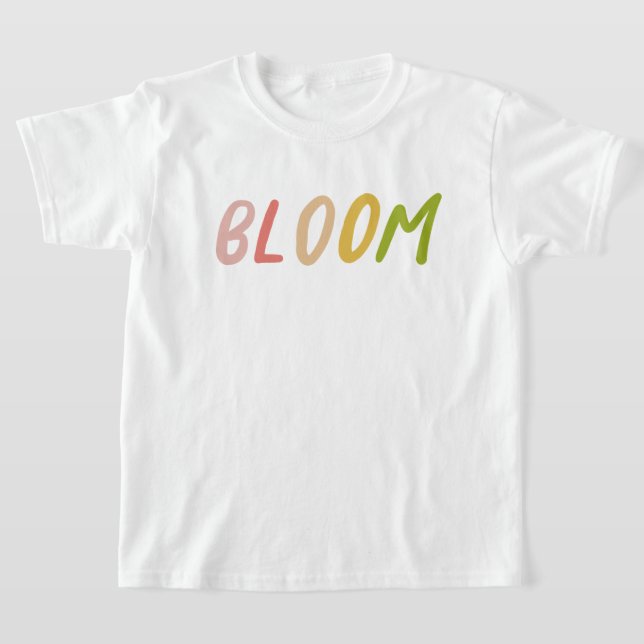 Bloom Cute Colourful Simple kids T-Shirt (Laydown)