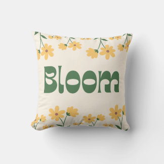 Bloom design throw pillow
