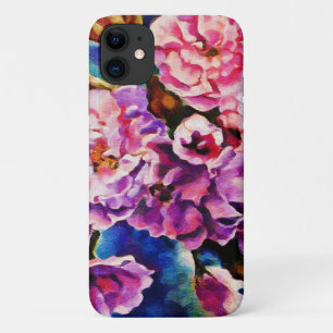 Bloom Floral Sun Fuchsia Pink Art iPhone 11 Case