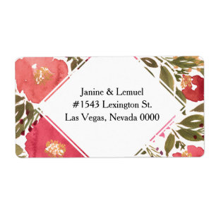Bloom Flowers Address Label