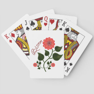  "Bloom" Folk Art Floral Inspiration Playing Cards