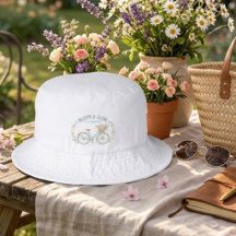 Bloom & Glow Vintage Floral Bicycle Embroidered Ha