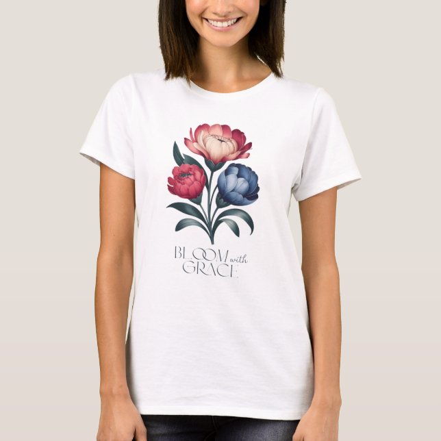 Bloom Grace Flower T-Shirt (Front)