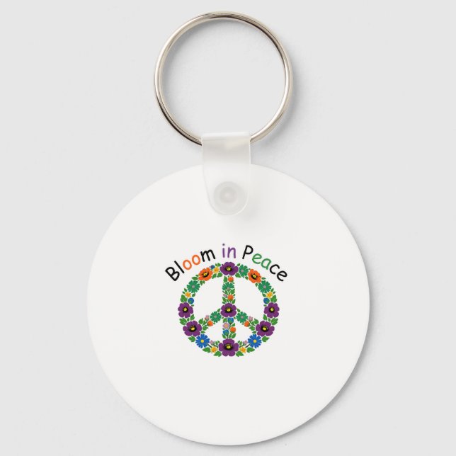 Bloom in Peace Keychain (Front)