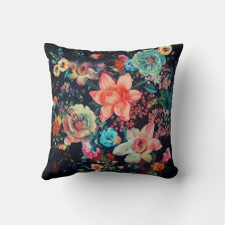 Bloom in Style: Colourful Floral Design Throw Pillow