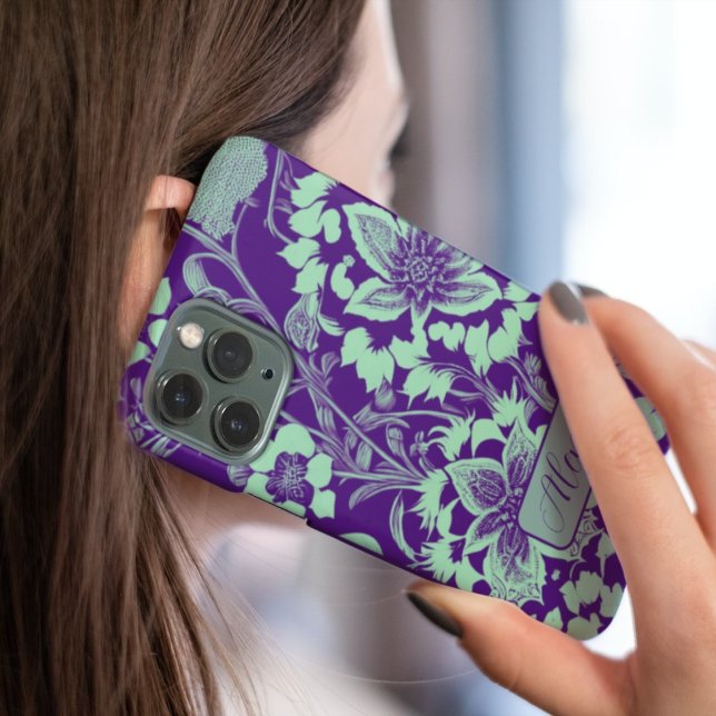 Bloom in Style Purple Minimalist Flower Case-Mate iPhone Case (Creator Uploaded)