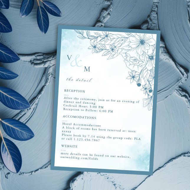 Bloom In The Winter Wedding Detail Card (Creator Uploaded)