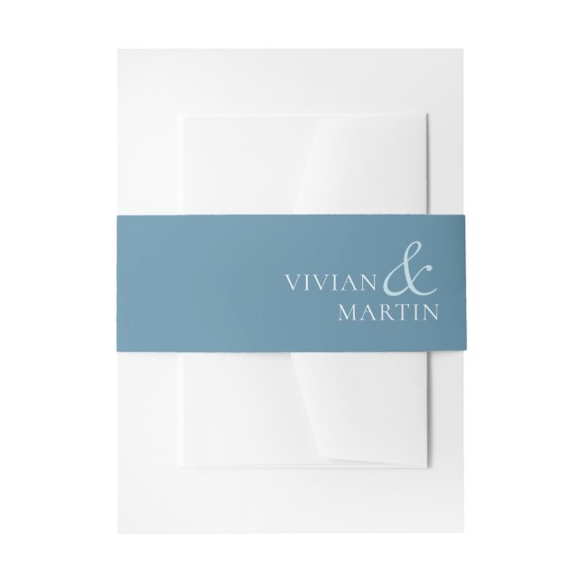 Bloom In The Winter Wedding Invitation Belly Band (Front Example)