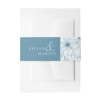 Bloom In The Winter Wedding Invitation Belly Band