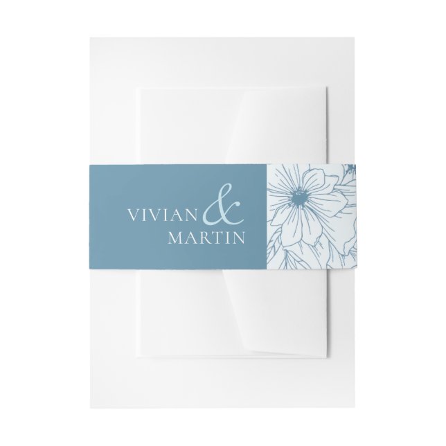 Bloom In The Winter Wedding Invitation Belly Band (Front Example)