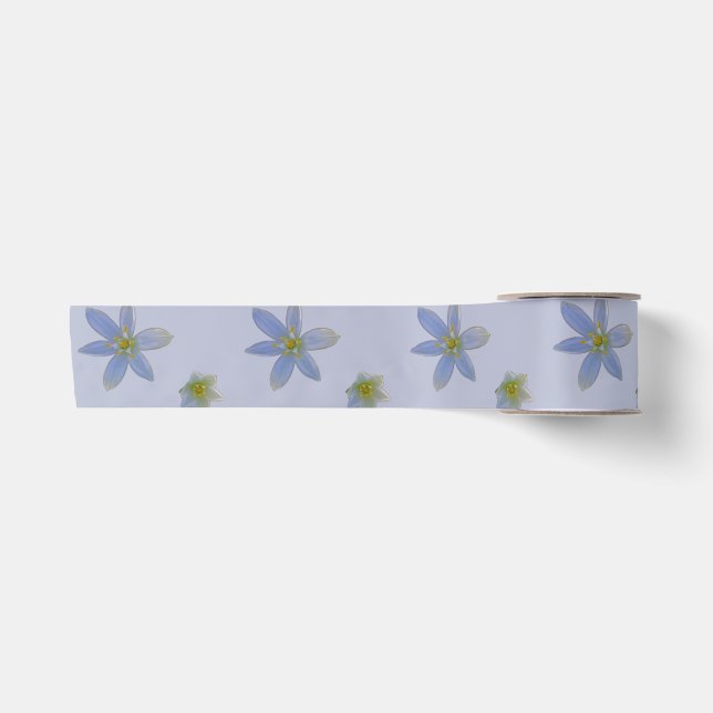 bloom in white  satin ribbon (Front)