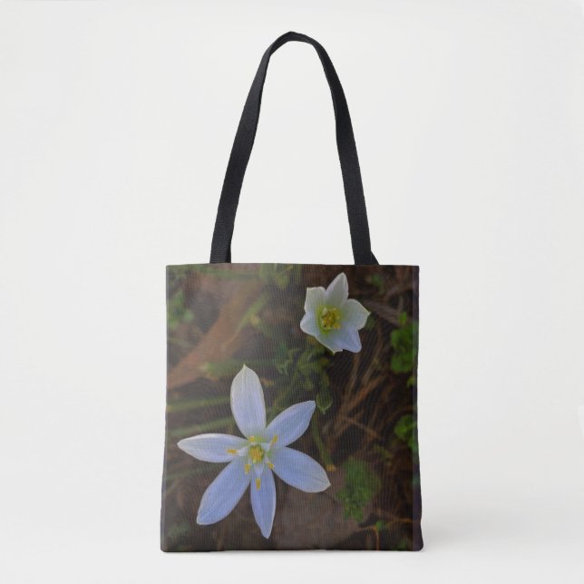 bloom in white  tote bag (Front)