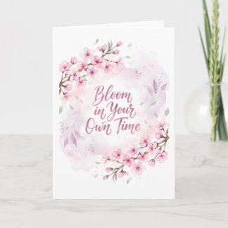 Bloom in Your Own Time – Sakura Watercolor Card