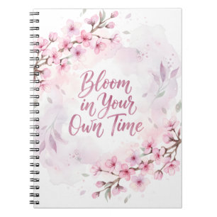 Bloom in Your Own Time Spiral Photo Notebook