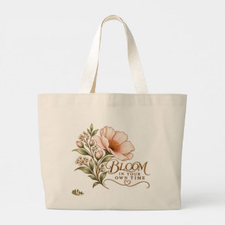 Bloom In Your Own Time Vintage Floral Tote Bag