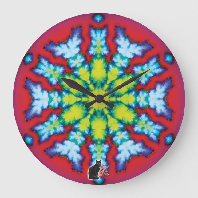 Bloom Kaleidoscope Large Clock (Front)