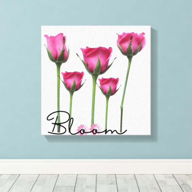 “Bloom” – Minimalist Canvas Wall Art with Empoweri (Insitu(Wood Floor))