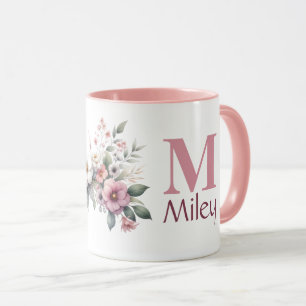Bloom Monogram - Personalized Floral  Mug