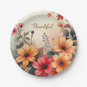 Bloom of Autumn Paper Plate