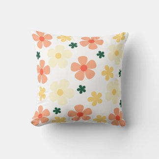 Bloom Pop Fiesta Throw Pillow