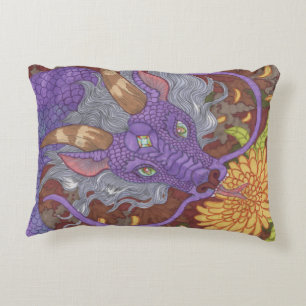 Bloom Purple Dragon Accent Pillow