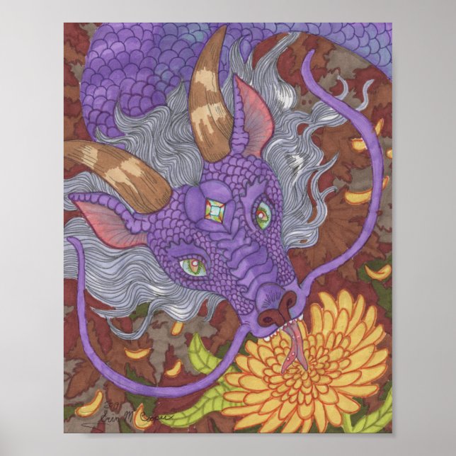 Bloom Purple Dragon Poster (Front)